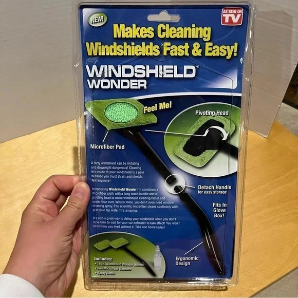 Telebrands Windshield Wonder Microfiber Long Handled Cleaning Tool - Picture 5 of 8
